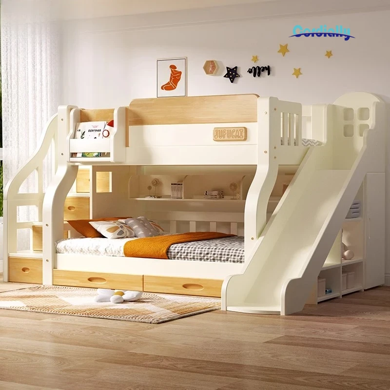 King Size Bed Frame With Storage Drawers - Двухъярусная кровать в стиле лофт с