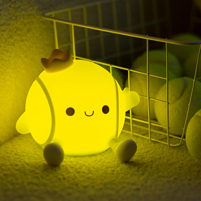 Floating Nightstand With Led Light - Милый силиконовый ночник в виде теннисной
