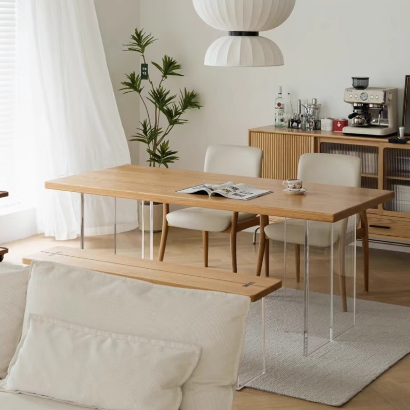 Tables - Итальянский акриловый стол из массива дерева,