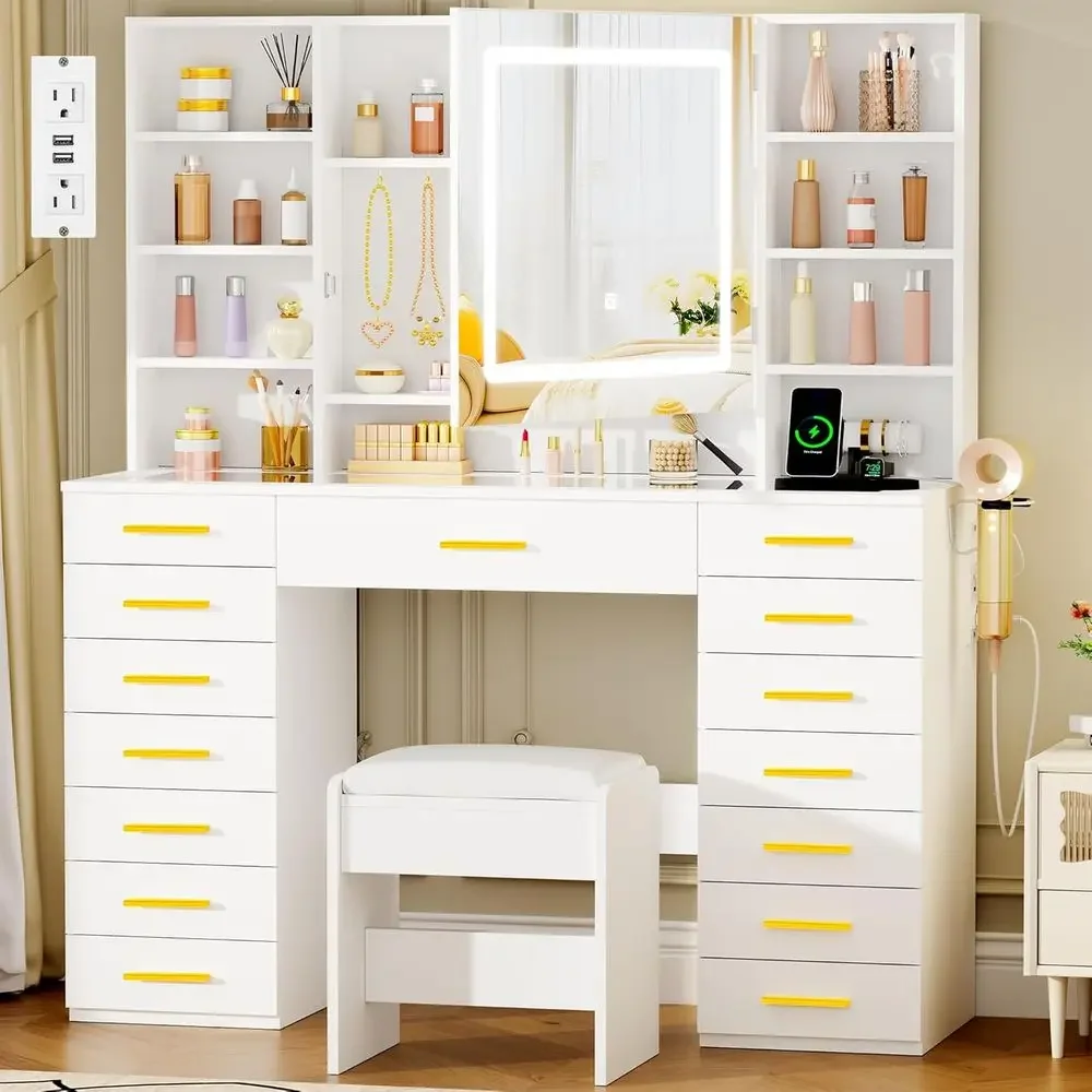 Dressing Table Vanity With Lighted Mirror - Туалетный столик со светодиодной подсветкой и