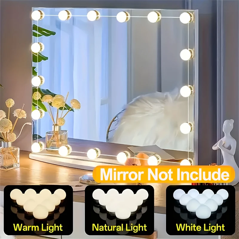 Dressing Table Vanity With Lighted Mirror - Комплект голливудских светильников для косметического зеркала