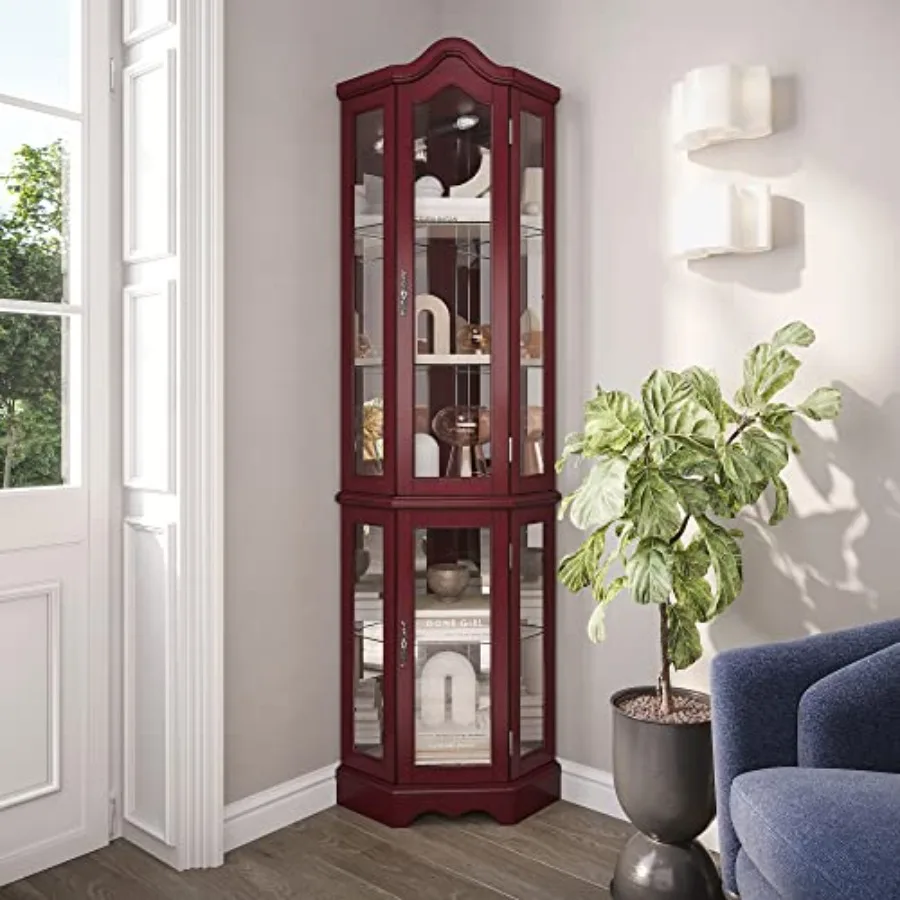 Storage - Угловой витринный шкаф с подсветкой, изогнутой
