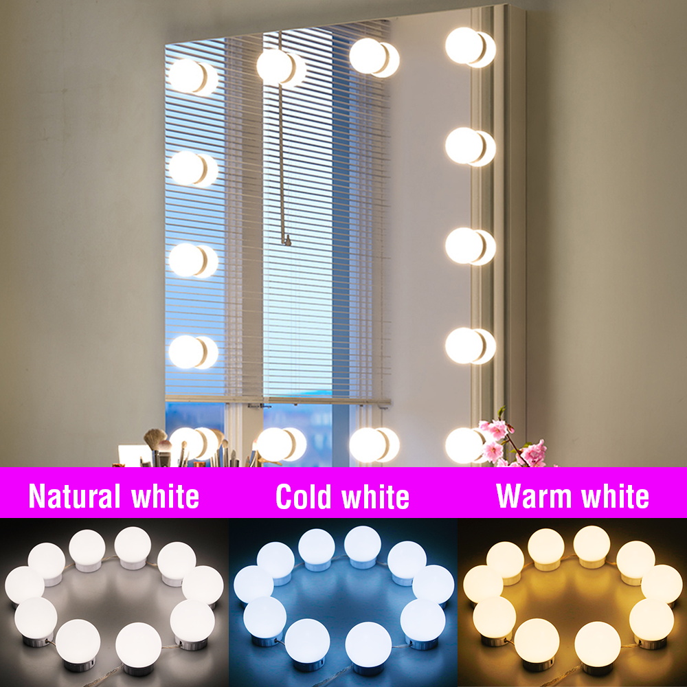 Dressing Table Vanity With Lighted Mirror - USB LED-подсветка для зеркала, лампа для
