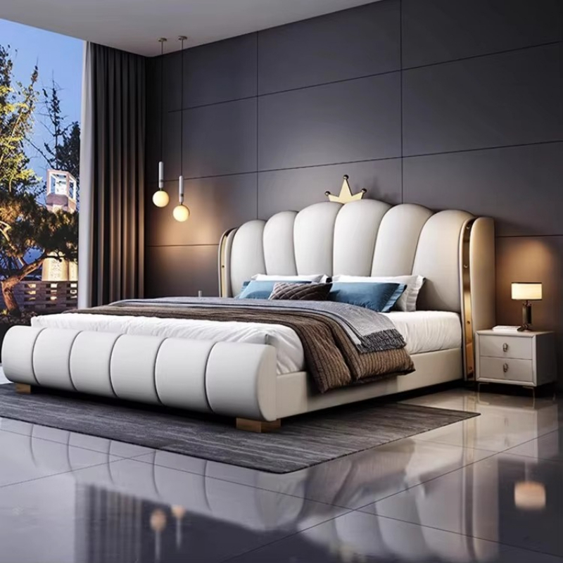 King Size Bed Frame With Storage Drawers - Современная роскошная деревянная мебель для спальни: