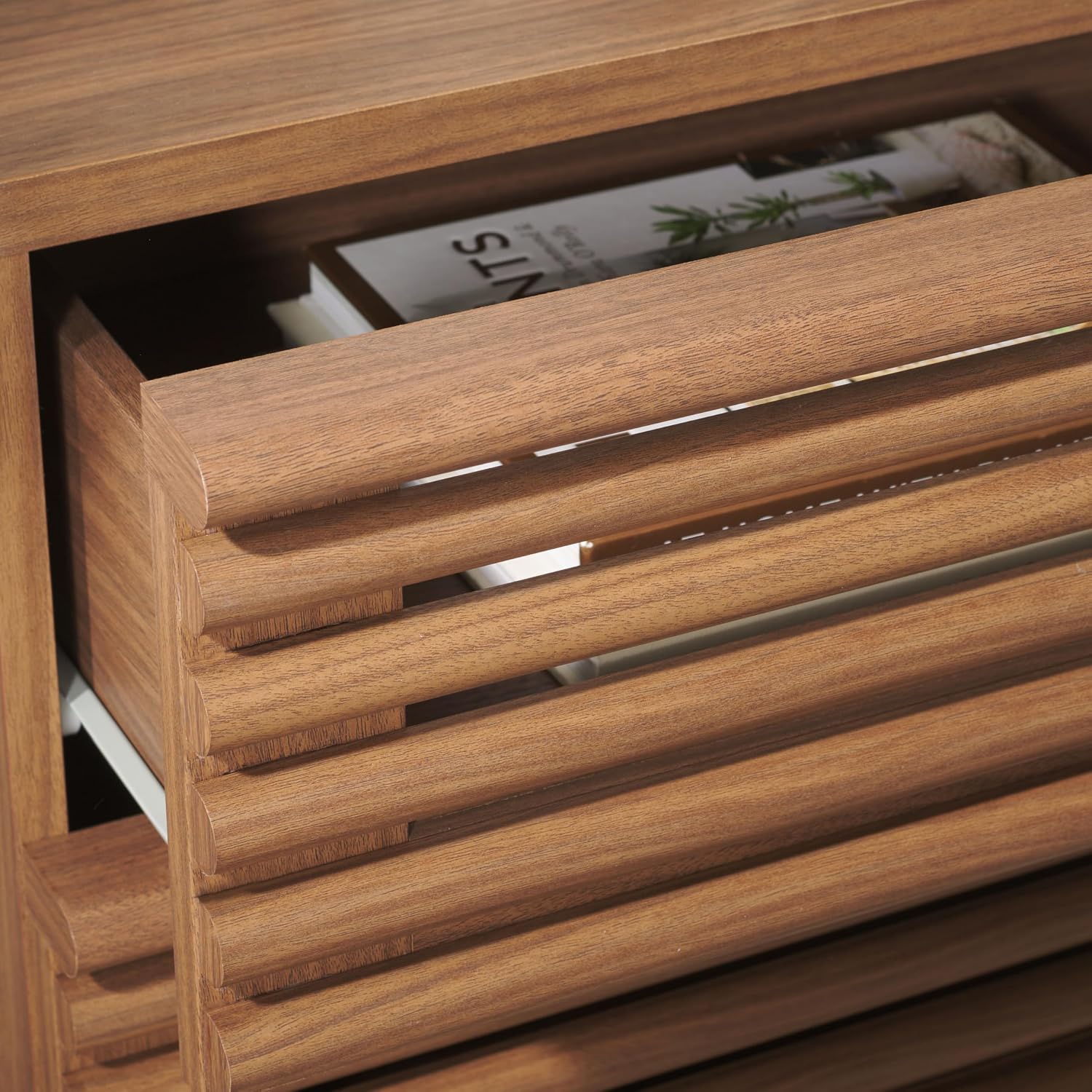 Тумбочка Averi Dark Walnut с д – обзор и цена Solid Wood Nightstand 2 Drawers