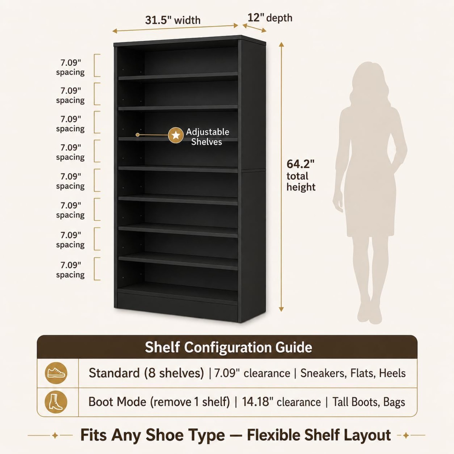 Высокий шкаф-стеллаж для обуви – обзор и цена Shoe Rack Cabinet Narrow Entryway
