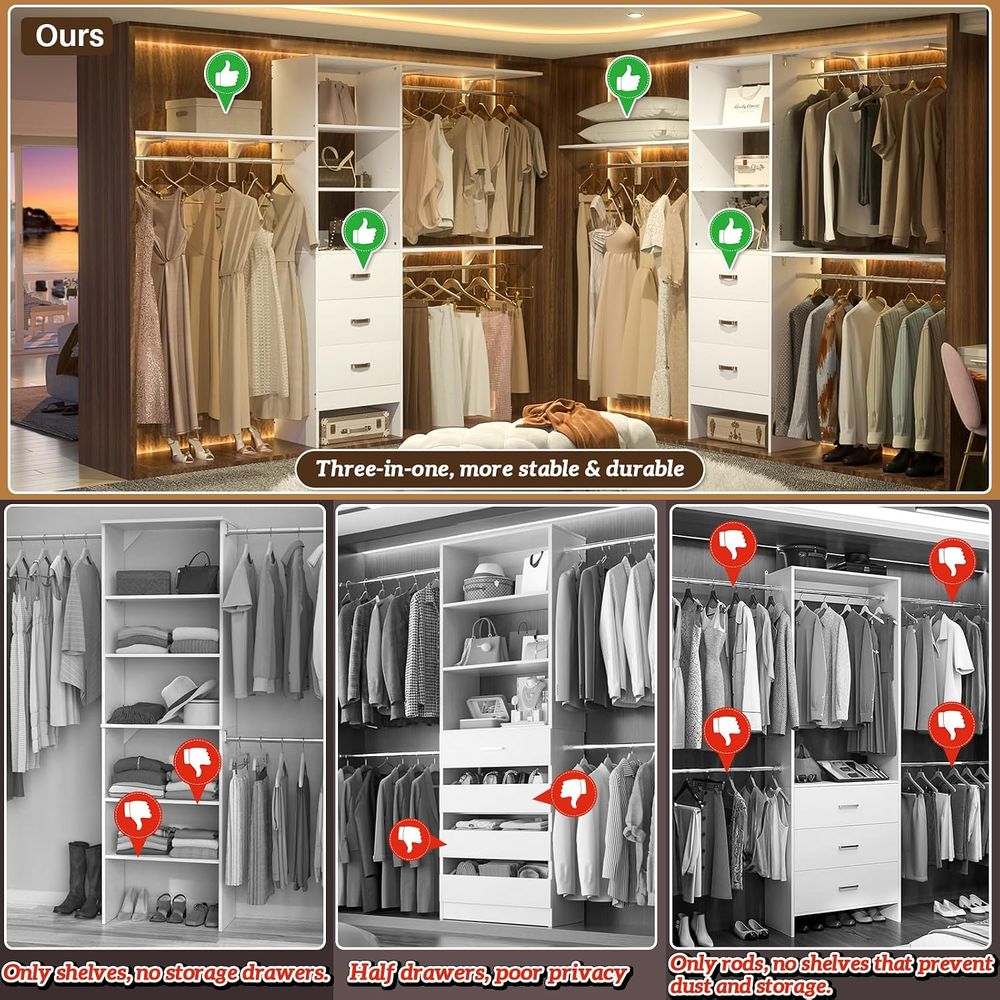 Система хранения 8T, 96-дюймов – обзор и цена Bedroom Furniture