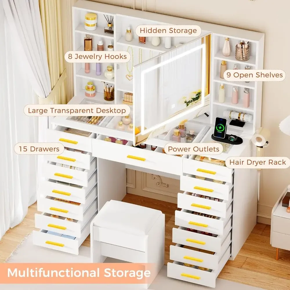 Туалетный столик со светодиодн – обзор и цена Dressing Table Vanity With Lighted Mirror