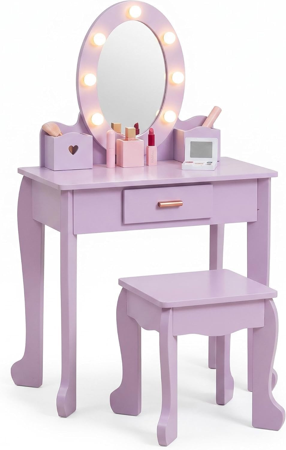 Детский туалетный столик со ст – обзор и цена Dressing Table Vanity With Lighted Mirror