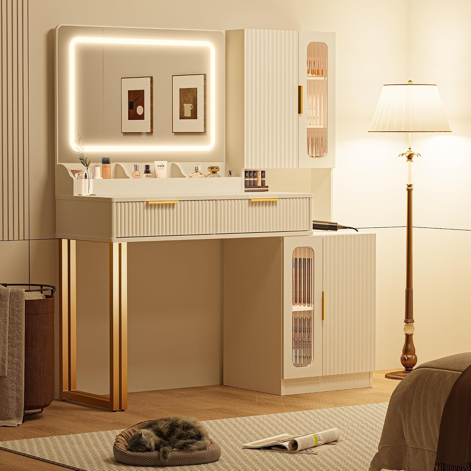 Зеркальный туалетный столик 42 – обзор и цена Dressing Table Vanity With Lighted Mirror