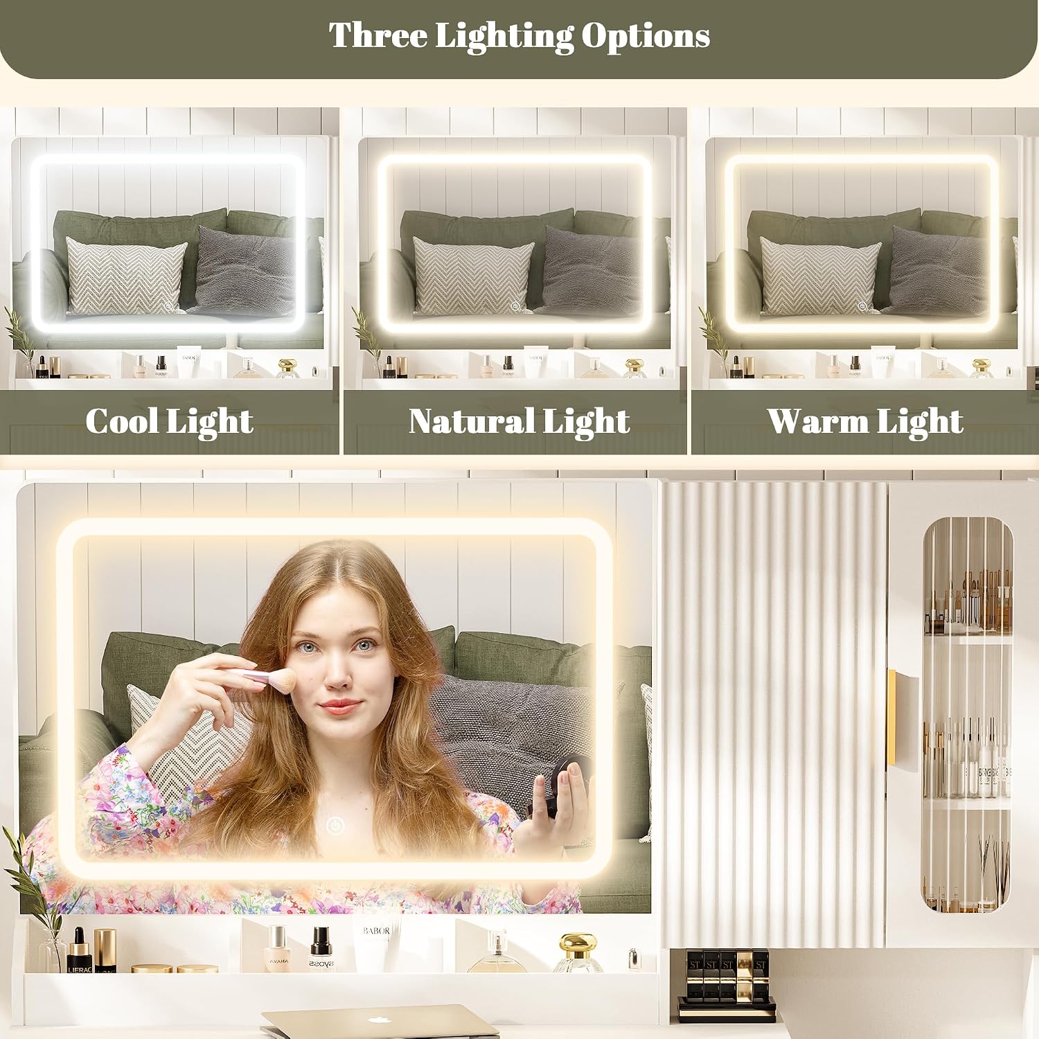 Зеркальный туалетный столик 42 – обзор и цена Dressing Table Vanity With Lighted Mirror