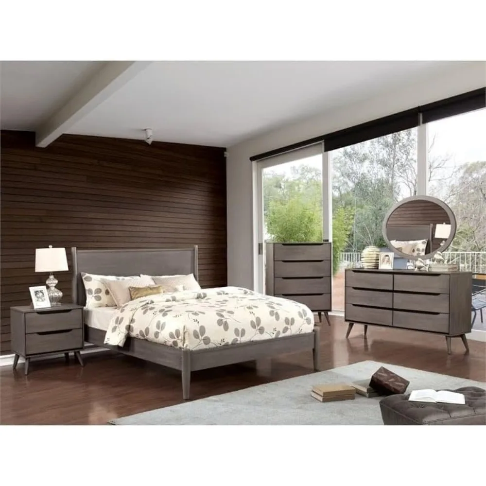 Тумбочка из массива дерева сер – обзор и цена Solid Wood Nightstand 2 Drawers