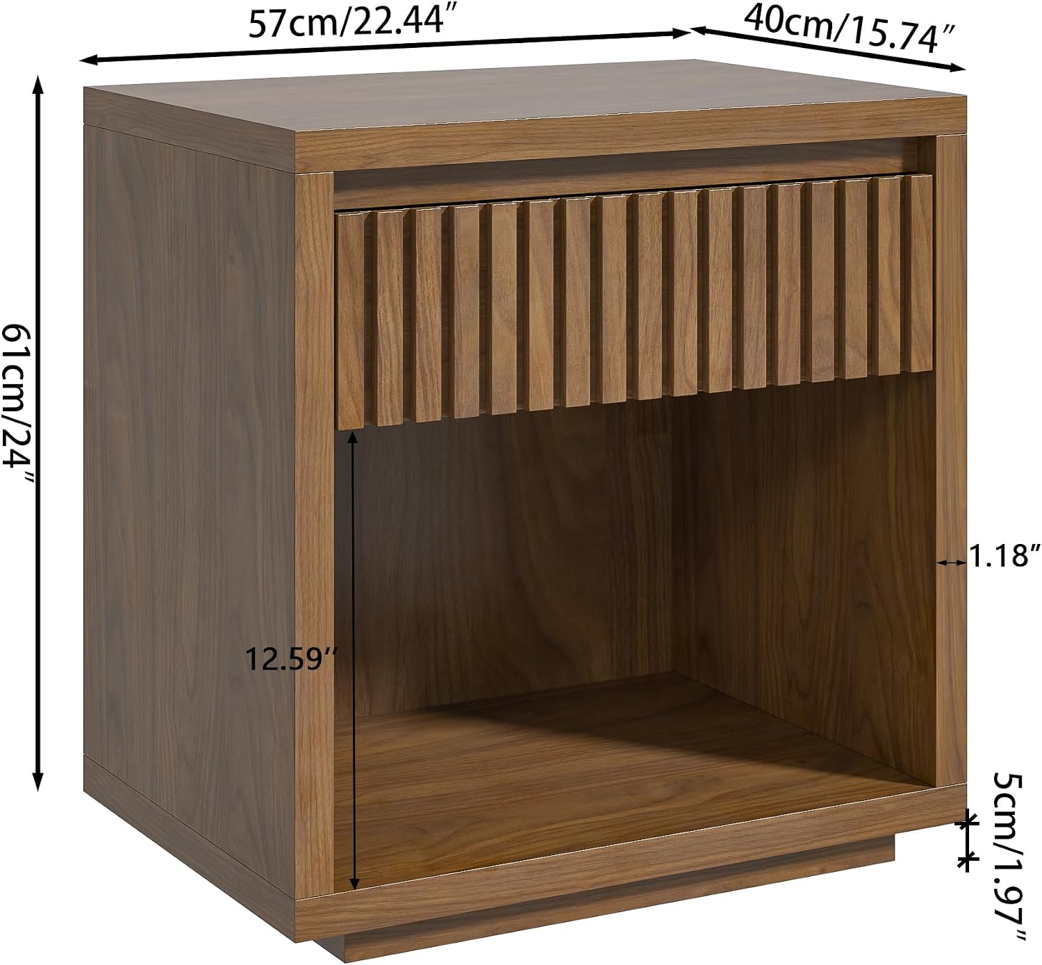 Комплект из двух прикроватных  – обзор и цена Solid Wood Nightstand 2 Drawers