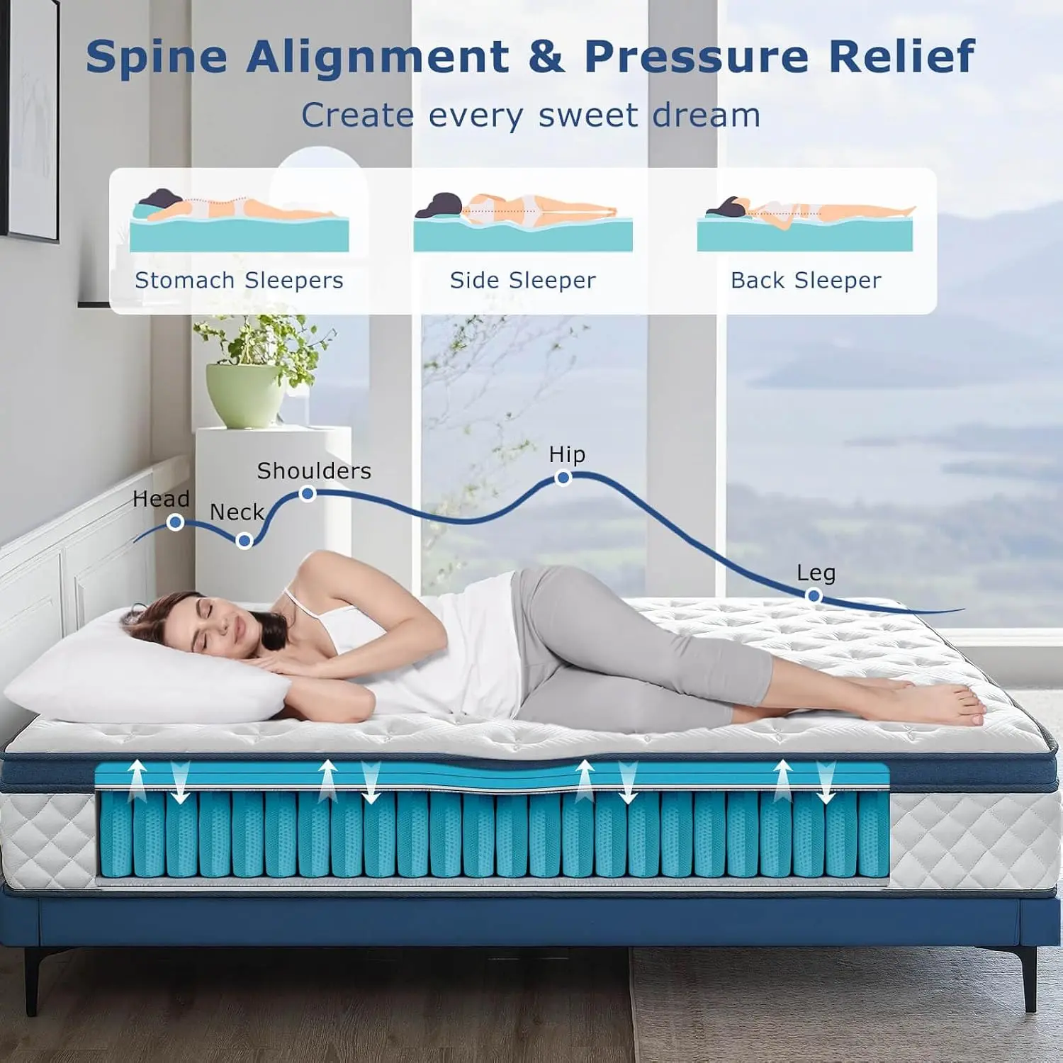 Матрас Queen, 12 дюймов, средн – обзор и цена Memory Foam Mattress In A Box Queen