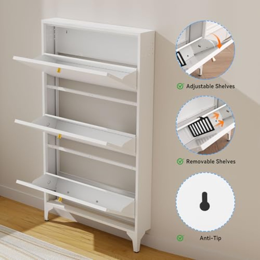 Отдельно стоящий обувной шкаф  – обзор и цена Shoe Rack Cabinet Narrow Entryway